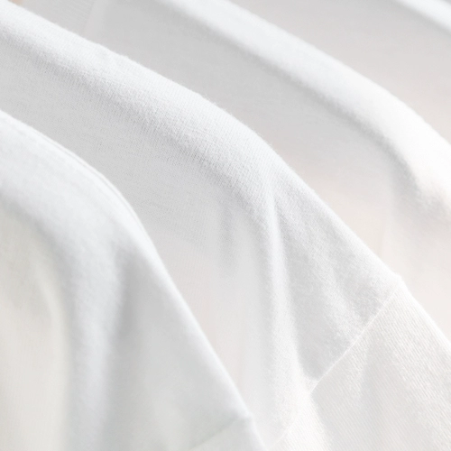 Белая хлопковая качественная базовая футболка с коротким рукавом, оверсайз