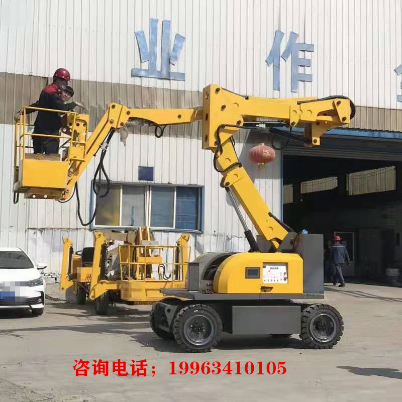 Manufacturer Direct sales Large full self-propelled curved arm Lift Deng high car diesel electric hydraulic drive 360 ° rotation