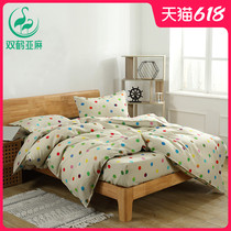 Double cranes linen bed linen 4 pieces of pure linen Double 1 5m1 8 m bed cover minimalist about summer bed supplies