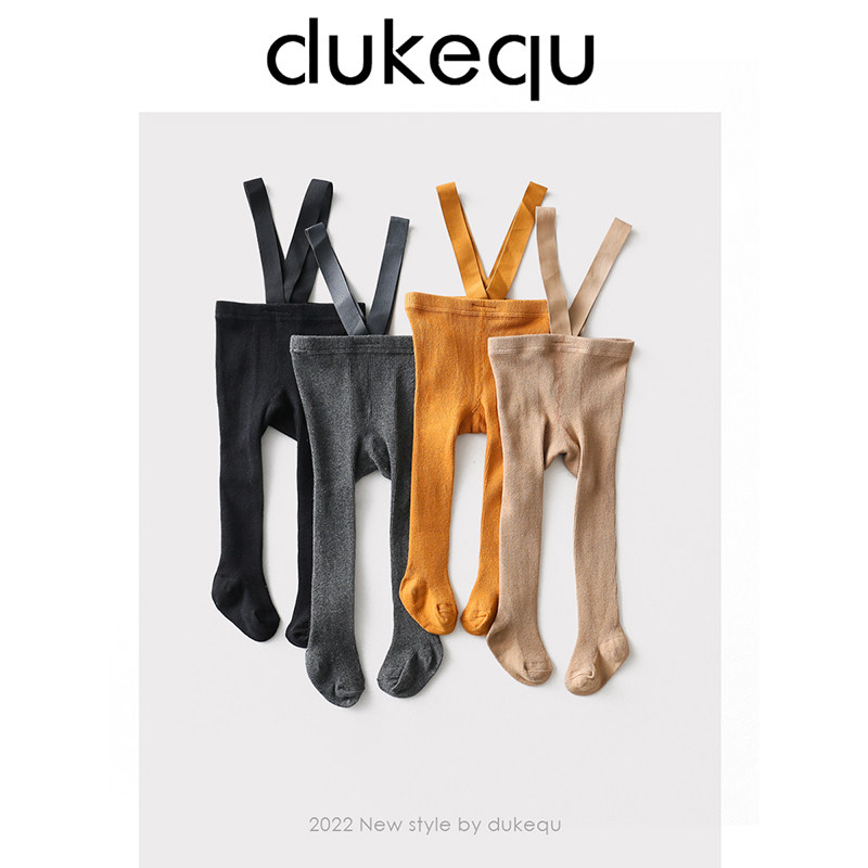 Dukequ 2022 Spring Net Red High Waist Belly Protector Overalls Baby Pantyhose Baby Big PP Spring and Autumn Leggings