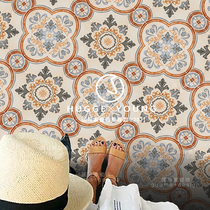 Guomajia Mediterranean old-fashioned retro small tiles kitchen bathroom balcony bedroom background wall wall and floor tiles