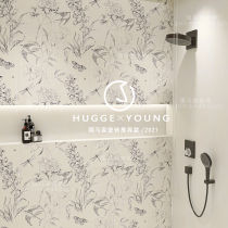 Guomajia imitation wallpaper swallow pattern tiles bathroom cream soft light micro-cement tiles bathroom living room wall tiles