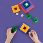 金字塔积木魔塔动脑益智多功能颗粒儿童男女孩宝宝拼装玩具鲁班塔