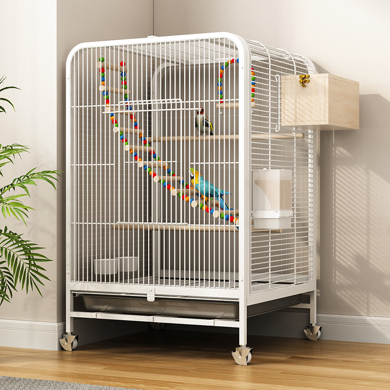 Bird Cage Son Home Big Number Tiger Leather Parrot Luxury Villa Large Genfeng Exclusive Breeding Cage Octagon Embroidered Bird Cage-Taobao