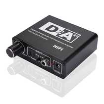 Digital to analog fiber optic coaxial to analog audio converter 3 5mm output HIFI volume adjustment DAC