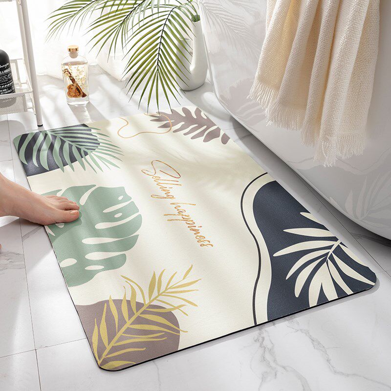 Gui algae soft floor mat diatom mud absorbent cool pad soft pad powder room bathroom door silicon frog bath soil non-slip foot pad quick-drying