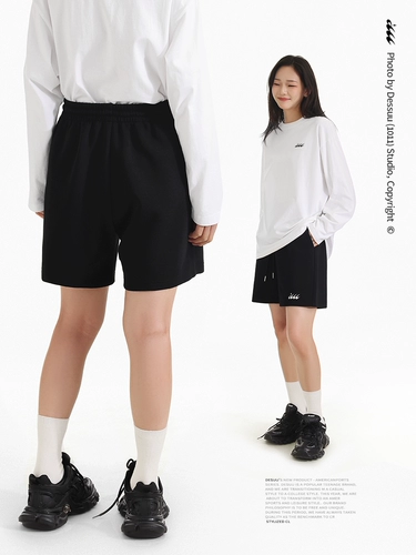 DESSUU Спортивные шорты для отдыха, штаны, оверсайз, с вышивкой, с печатью вашего логотипа, на шнурках