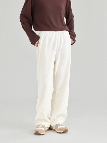 DESSUU Осенние однотонные штаны для отдыха, оверсайз, свободный прямой крой