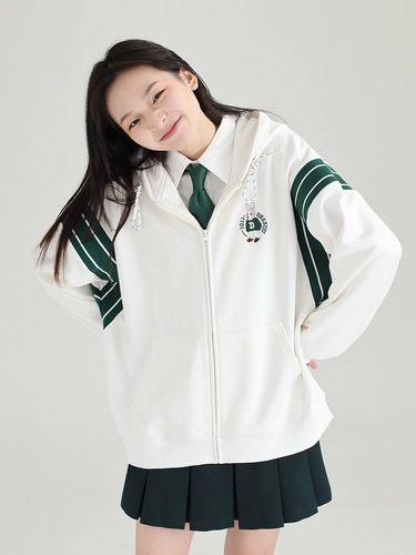 Осенний кардиган, толстовка с капюшоном, куртка, кролик, свободный крой, с вышивкой