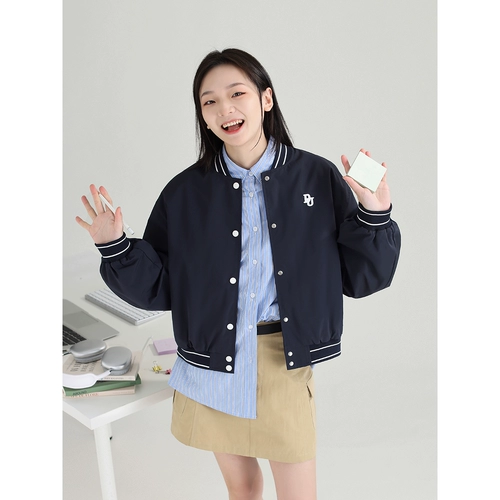 DESSUU Бейсбольная форма, однотонная куртка, с вышивкой, подходит для подростков