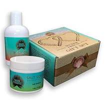 SUN COAST Gift Set 2.8oz Salt Scrub + 4oz Body Oil | Exfo