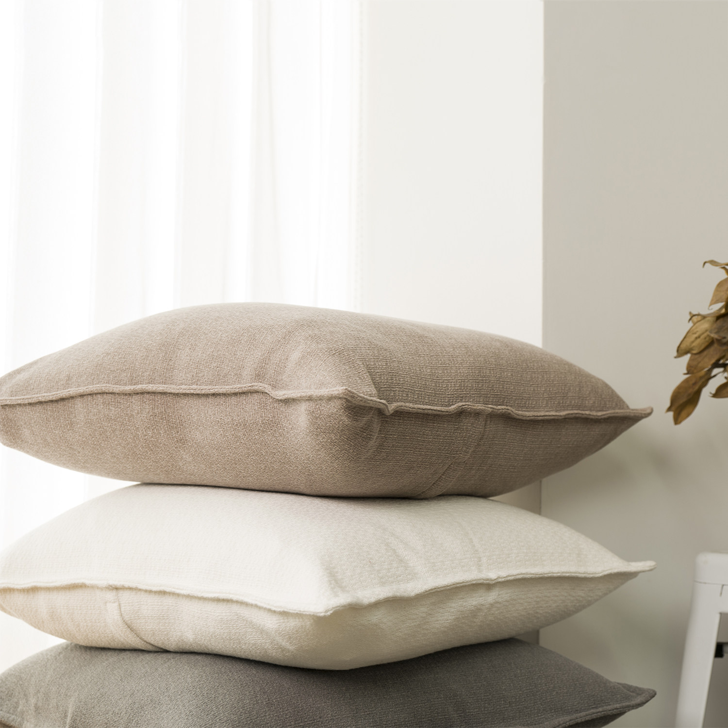 Pure cotton car waist pillow sofa bed bedroom living room pillow modern minimalist net red removable washable ins style