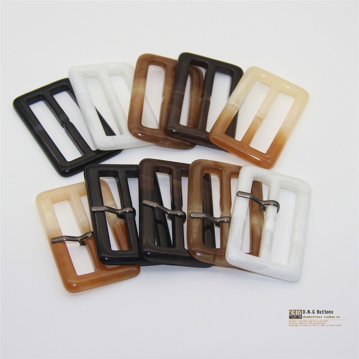 Belt Button Windbreaker Coat Waist Button Day Button Black Brown Rectangular Resin Button