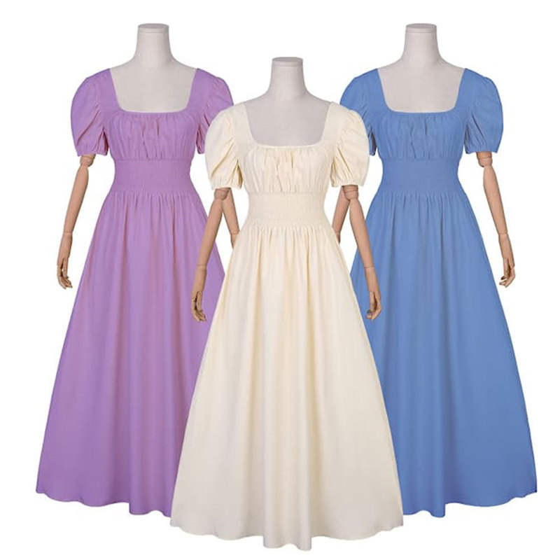 Zregency Ball Gown Women's Dress High Waist Tea Robe Dress Medieval Evening Dress Cosplay Stage Performance Costume
