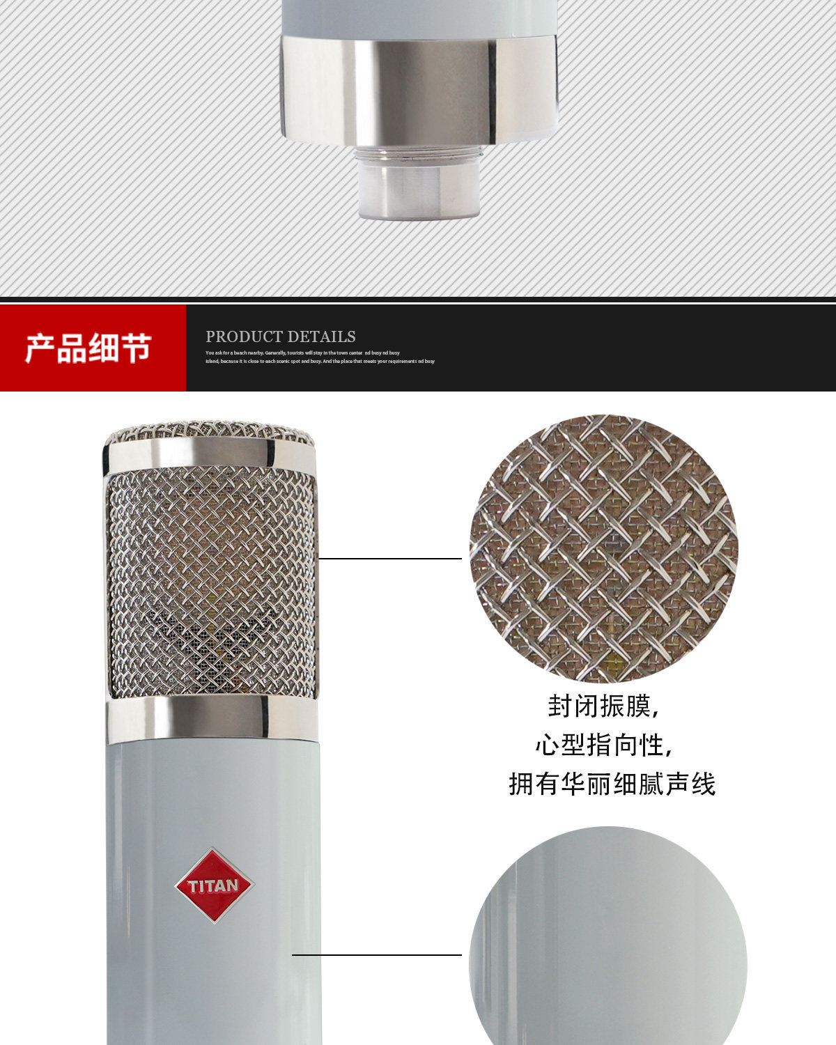 TITAN AUDIO/泰坦 T1 大振膜电容麦克风插图7