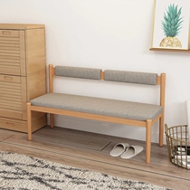 Long chair backrest home door home sofa simple dining chair multi-function bench Nordic bedside stool