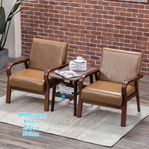 Double computer chair sofa small apartment modern simple leisure simple European double three solid wood hotel sofa chair