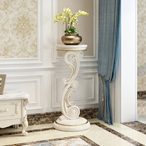 European flower stand living room high-grade multi-storey living room simple balcony imitation solid wood flower stand ivory white American green flower stand