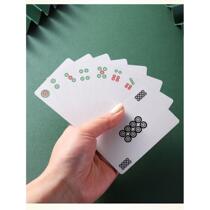 Mahjong playing cards waterproof washable mahjong playing cards home playing cards mahjong travel simple waterproof thickened playing cards