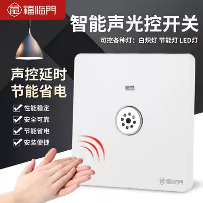 Type 86 concealed sound and light control panel second-line corridor delay induction LED energy-saving lamp home property voice control switch
