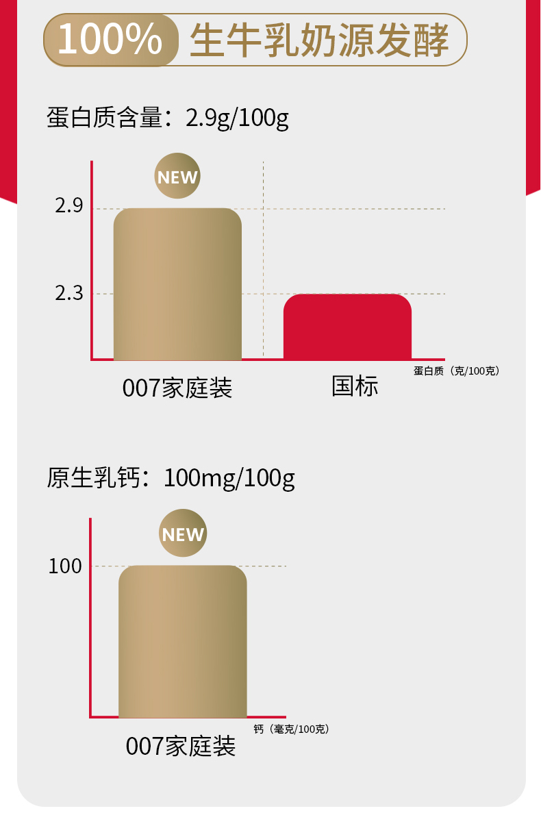 卡士007家庭大桶装原味益生菌