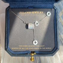 Small waist necklace light luxury niche sterling silver 2021 new female cat eye stone choker premium birthday gift