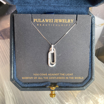 Concentric buckle necklace female light luxury niche design sense 2021 New sterling silver choker to give girlfriend birthday gift