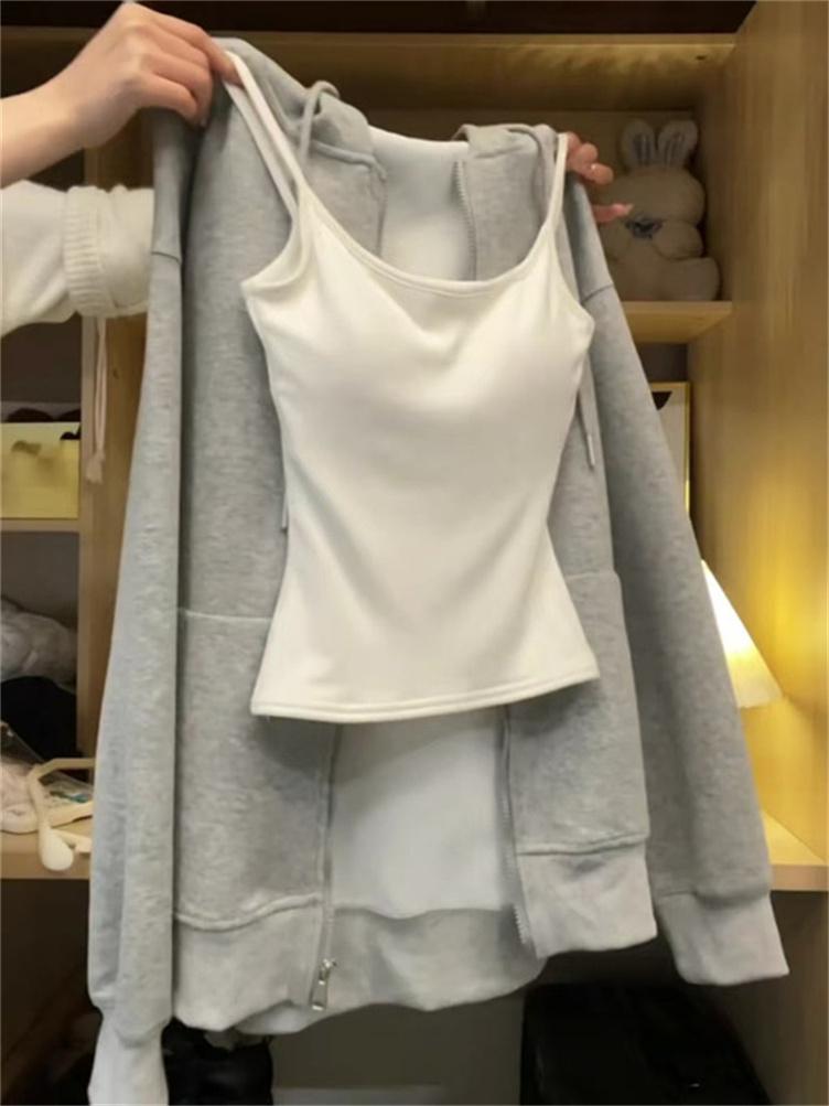 绝美漂亮超火带胸垫小吊带背心女士外穿西装内搭高级感美背打底衫