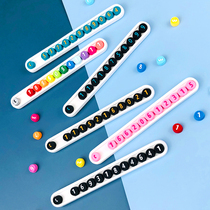 Rainbow car number Digital ornaments creative car temporary parking phone plate car decoration products Daquan women