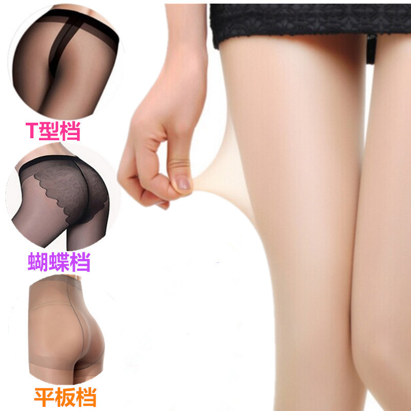 Manufacturers wholesale summer ultra-thin stockings anti-hook pantyhose T file butterfly file socks sexy bottoming socks for women