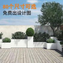 Villa doorway ornaments flowerpot large oversized outdoor 2021 new outdoor flower box fence grille flower trough