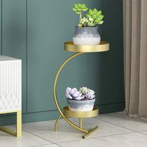 Living-room Adornment Swing Piece Big Piece Ground Flower Racks SHELF INTERIOR TV SIDE BALCONY LIGHT EXTRAVAGANT IRON ART FLOWER POT RACKS