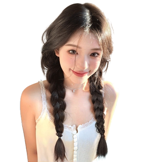 假发辫子辣妹网红拳击麻花长辫自然仿真发俏皮可爱女高双马尾假发
