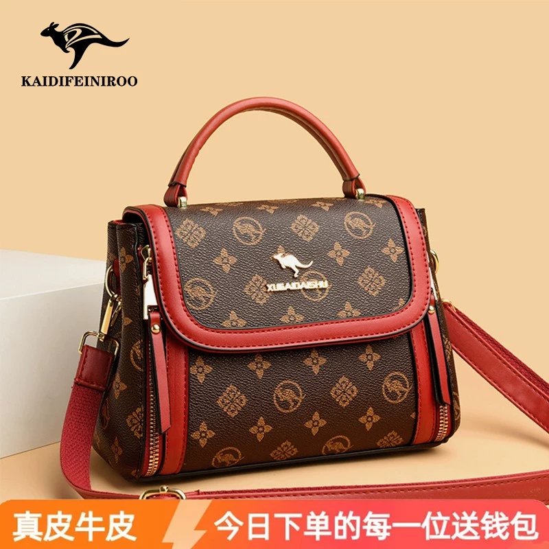 Kangaroo, small small bag, shoulder bag, genuine leather