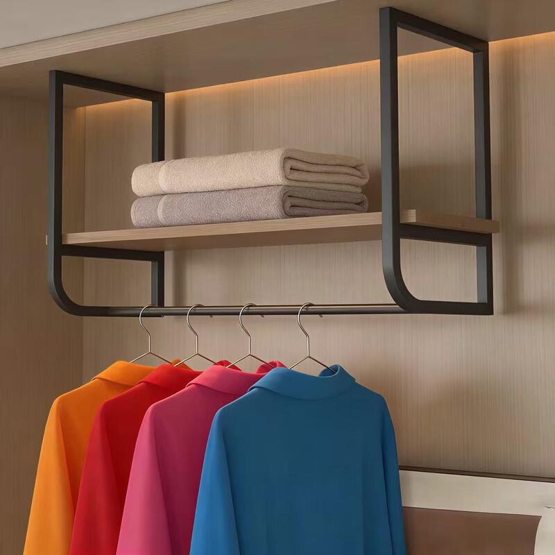 Hotel Clothes Hanger, Specially Designed for Hotel Rooms, Space-Saving, Built-In Iron Art Hanging Coat Rack for Bedroom Wardrobes Hotel Clothes Hanger, Specially Designed for Hotel Rooms, Space-Saving, Built-In Iron Art Hanging Coat Rack for Bedroom Wardrobes