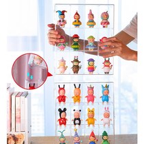 Hanging doll shelf Wall hanging doll grid Hanging doll artifact 6 grid 12 grid with door hand-made transparent cabinet dustproof