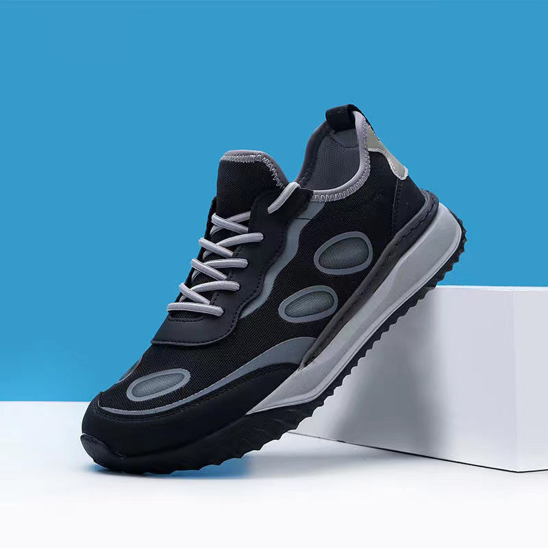 Xiaonan Men's Shoes 2022 Summer Breathable New Flying Loom Mesh Face Shoes Crooked Clown Cute Casual Shoes Inner Heightening Sneakers