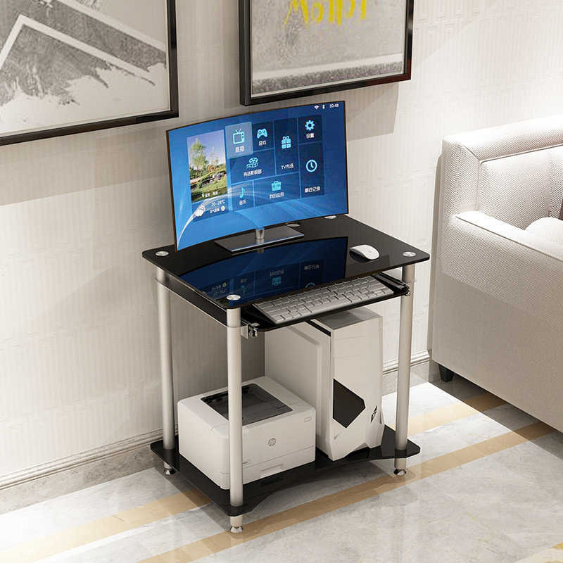 Simple computer desktop table can put printer mainframe household integrated small apartment balcony 50cm70 frame wide Mini