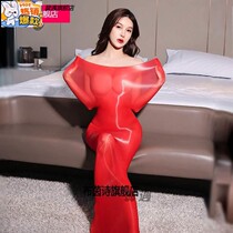 Popular horse oil sleeping bag same style stockings for men and women fully seamlessly wrapped 912 stitches shiny silky sexy and tight large size