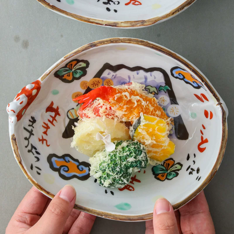 Yuli печь японский импорт керамика Fuji дневник кролик овальная миска салатовая миска десертная миска японский стиль