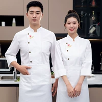 Белый лонгслив, фартук