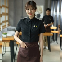 Женщины - черный короткий рукав (дай фартук)