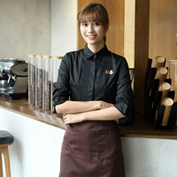 Женщины - черный длинное рукав (дай фартук)