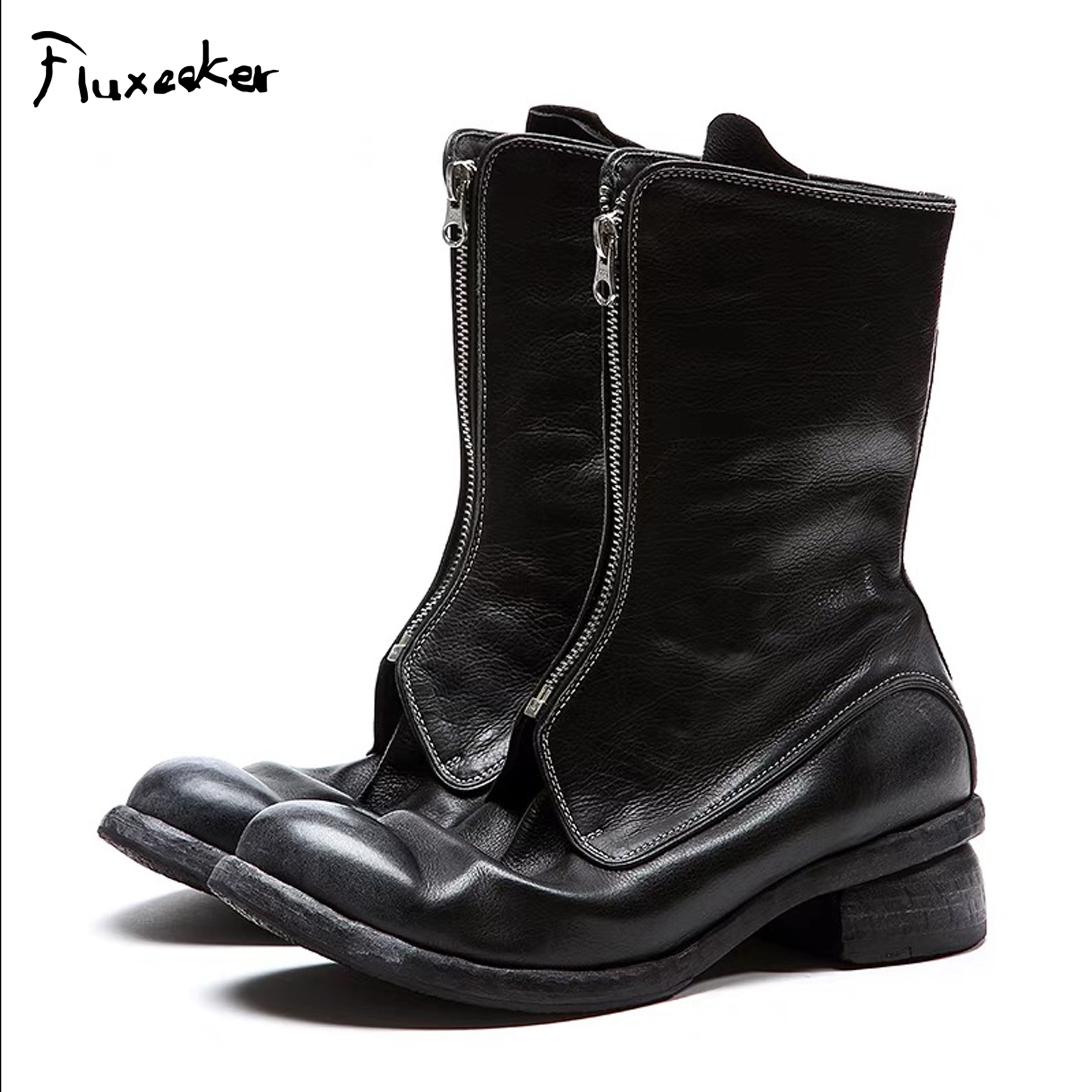  Presale] fluxeeker | MINUSONE handmade rubbing salad with high boots handmade shoes