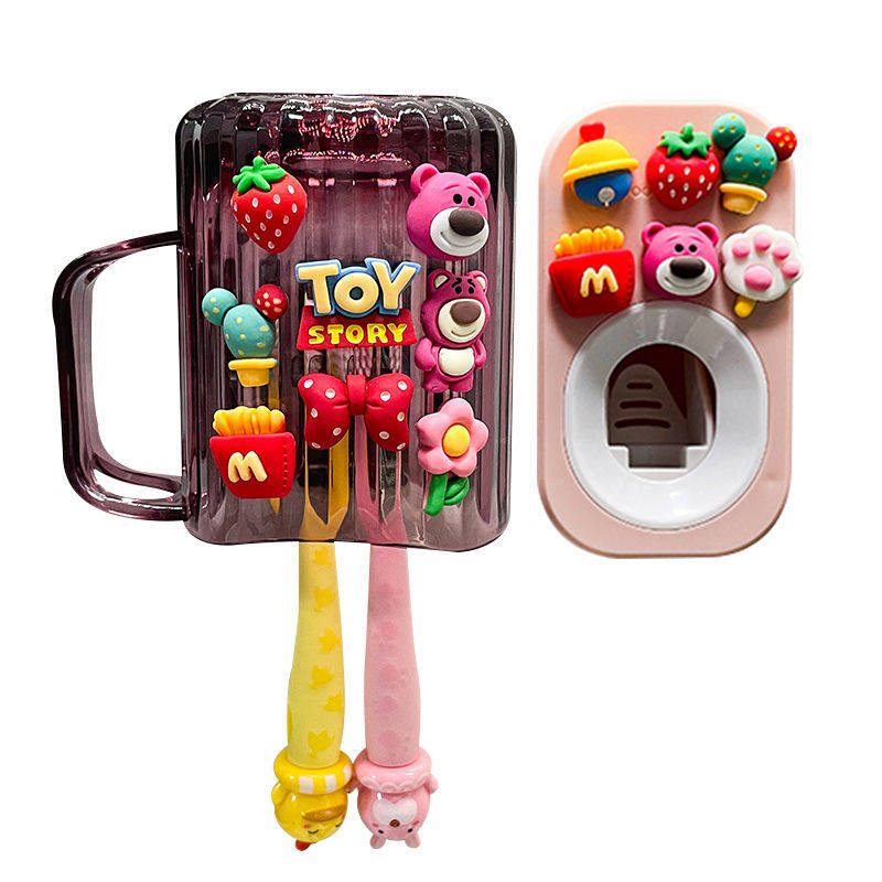 Cup Adhesive Children Toothbrush Squeezers Toothpaste Sloppiness Squeeze Toothpaste Cute Creative Punch Shelf God-free