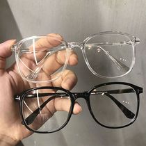 Myopia Glasses Female female Han version Tide Can Be Worthy of finished product with degrees Net Red Round Face Vegan Transparent Flat Mirror Man