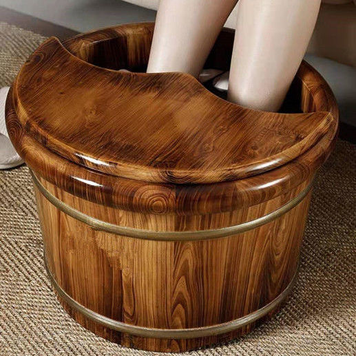 Footbath foam foot wooden foam foot insulated calf Real wash foot bath wood basin Wooden Tub Woody Home Carbonated