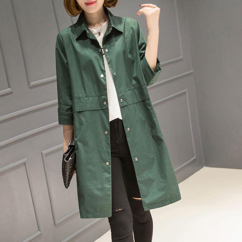 Casual Thin Medium Long Version Windsuit Women Fall 2020 New Loose Fashion Women Style 100 Hitch Small Coat