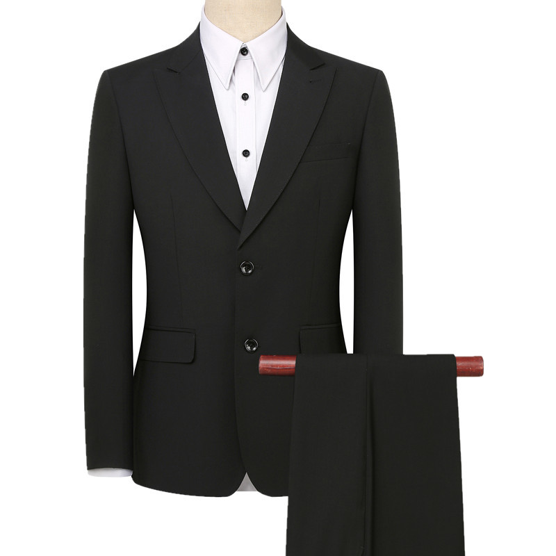 New Black Men's Suit Workwear Jacket and Trousers Uniform for Bank Staff New Black Men's Suit Workwear Jacket and Trousers Uniform for Bank Staff