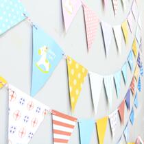 Festival Paper Color Triangle Colorful Flags 61 Childrens Day Kindergarten Scene Placement Birthday Party Decoration Laqi